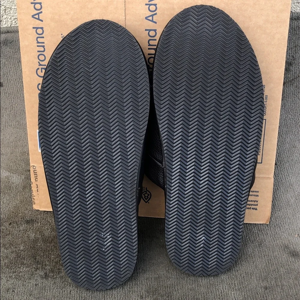 Polo by Ralph Lauren Dark Brown Leather  Big Pony Slip-On Slippers used 11/12